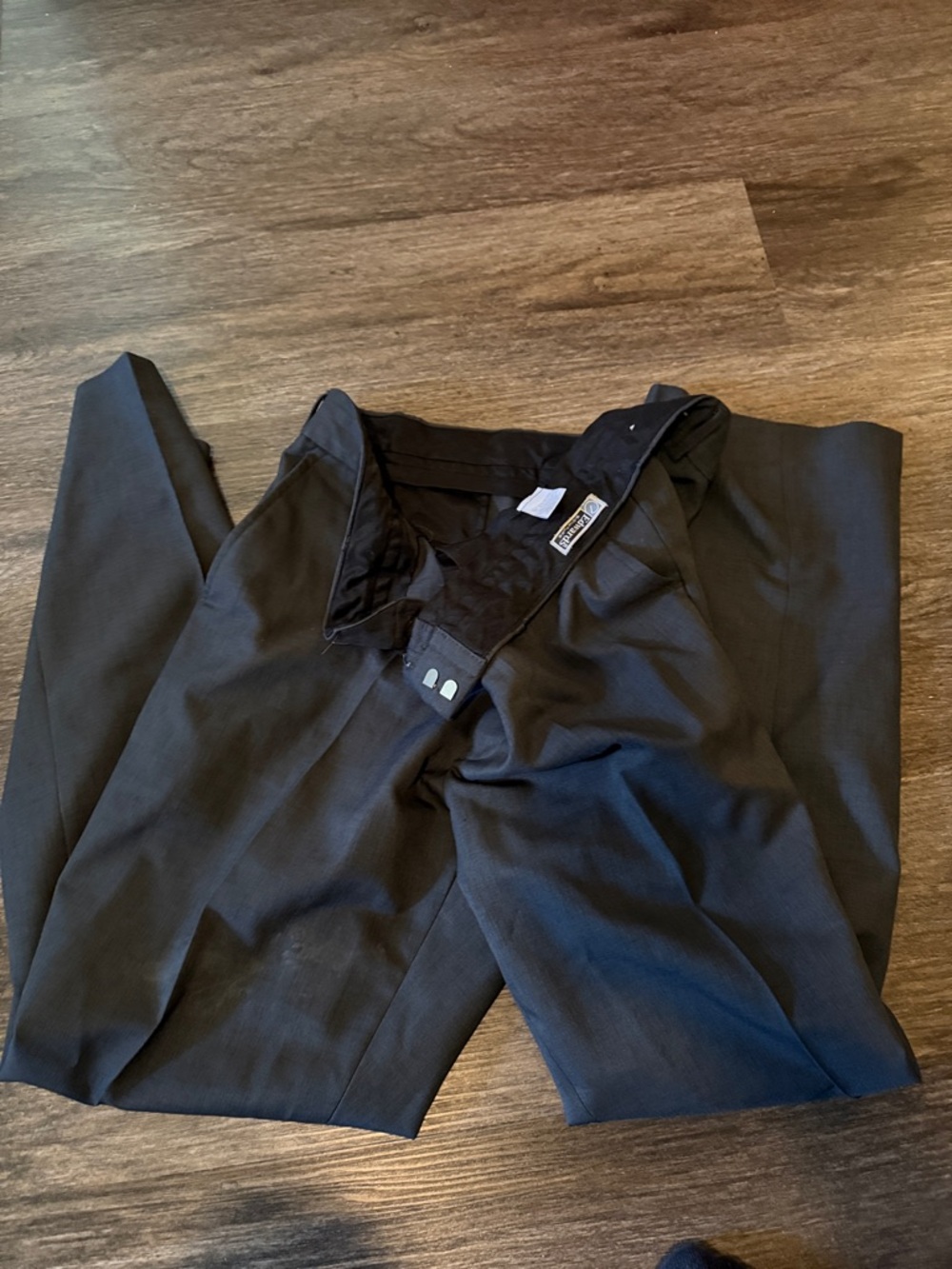 Men's Black Dress Pants - Modern Flat-Front Tailored Style